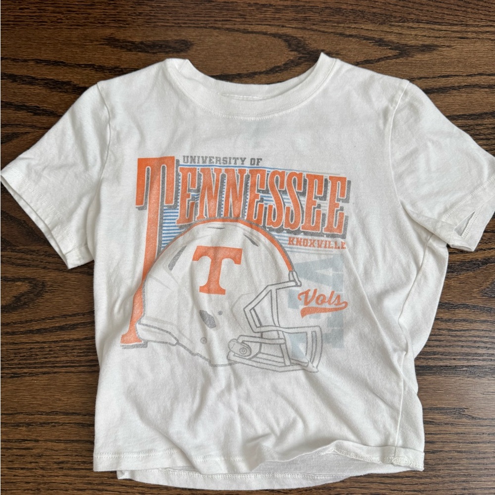 Hollister White and Orange Tennessee baby Tee